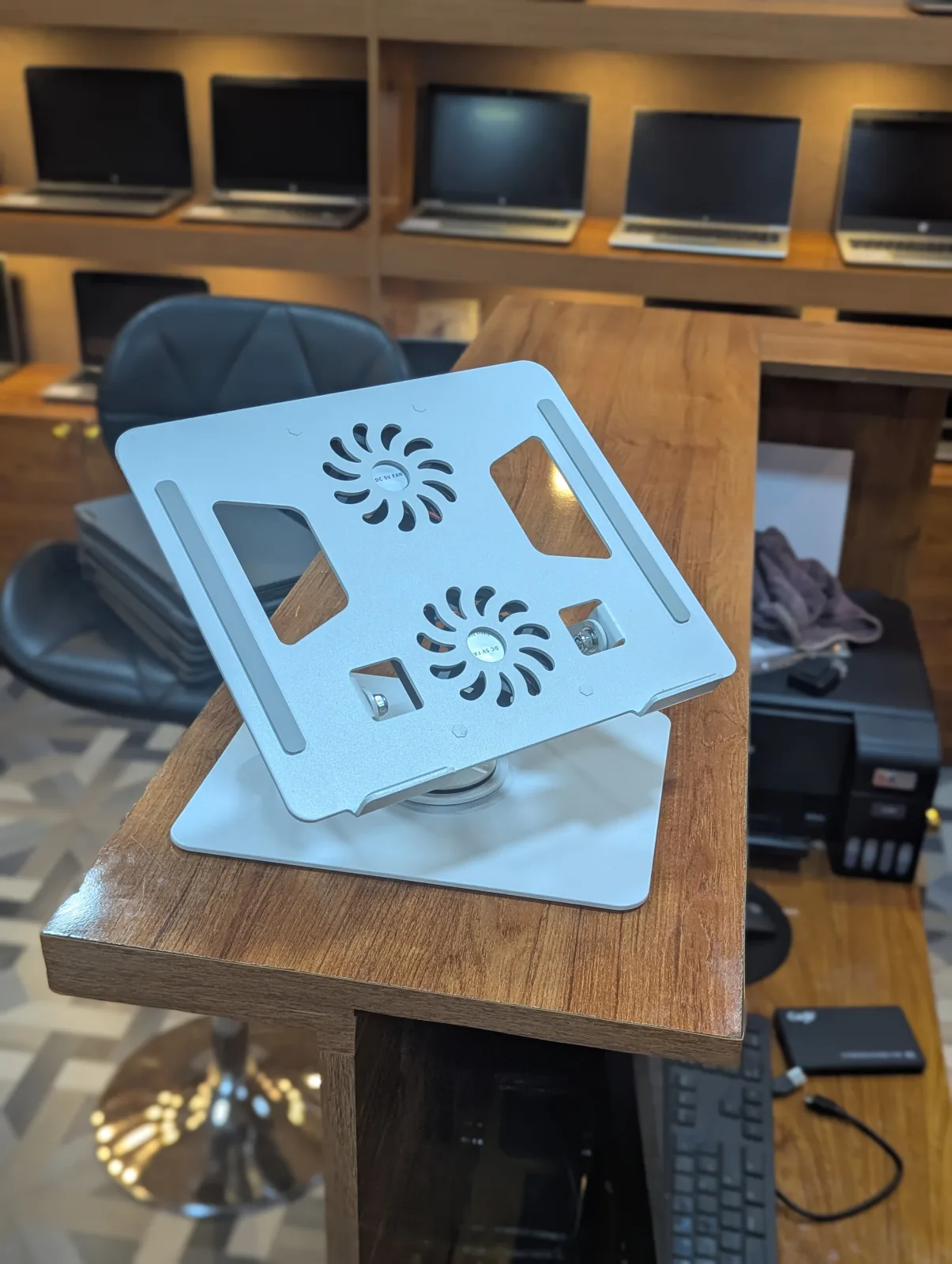 Laptop Stand 360 With Fan Thumbnail 3